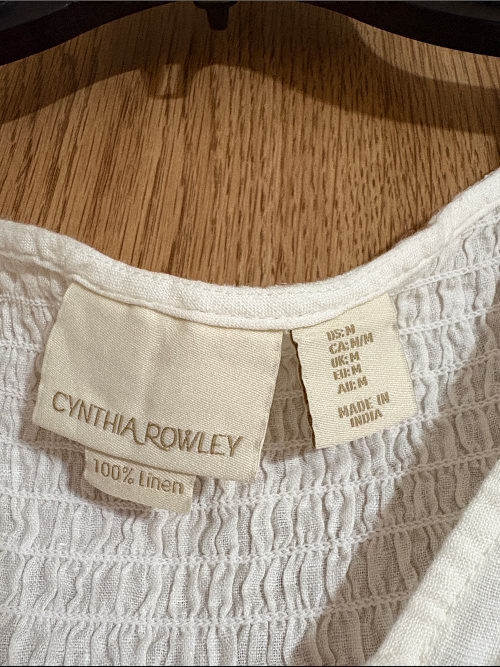 Cynthia Rowley White Linen V-Neck Sleeveless Tank - Picture 2 of 7